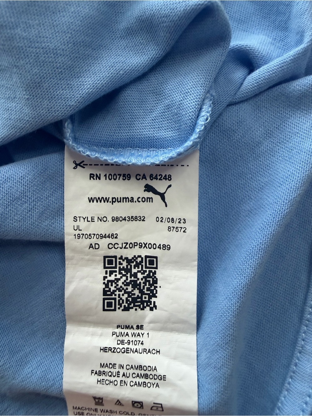 Puma Girls Blue Tee and Hot Pink Leggings Matching Set - Picture 4 of 10